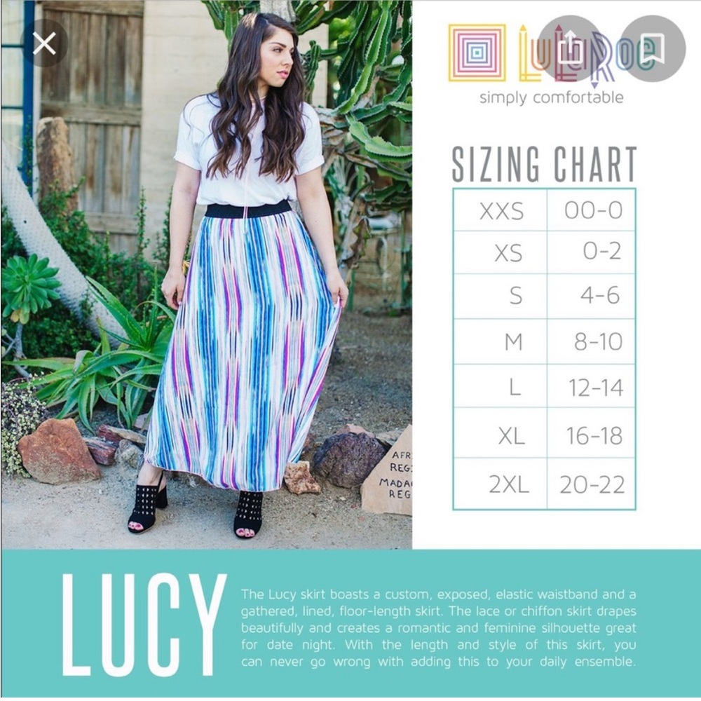 Lularoe White Lace Maxi Skirt - Picture 2 of 4